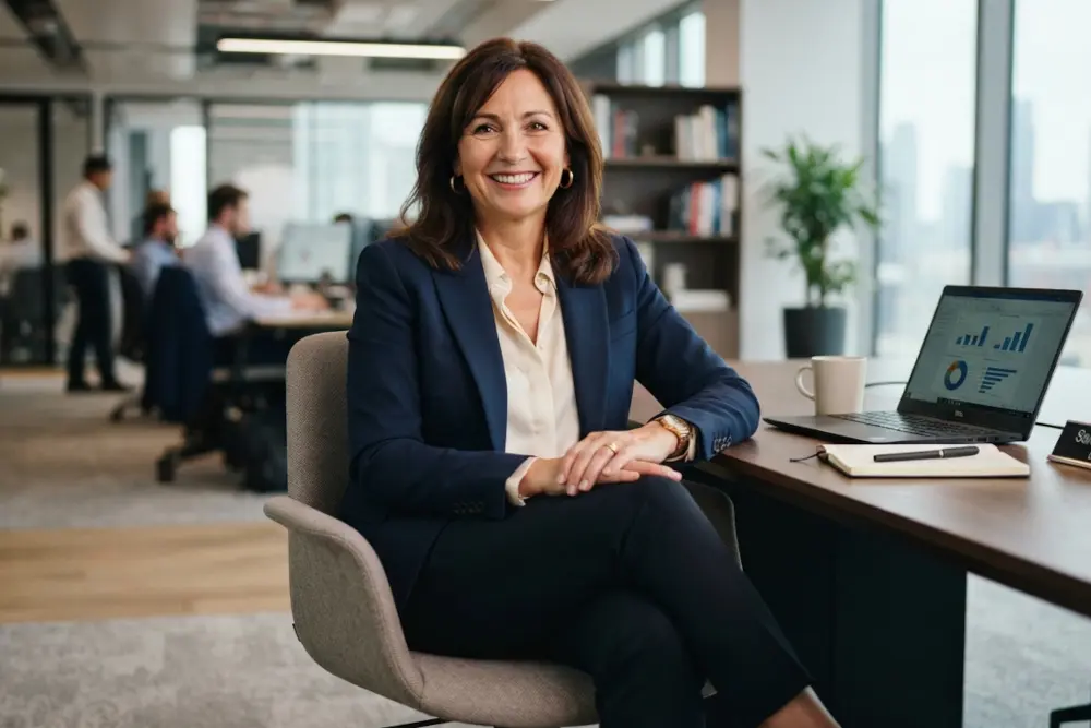 professional woman at her desk