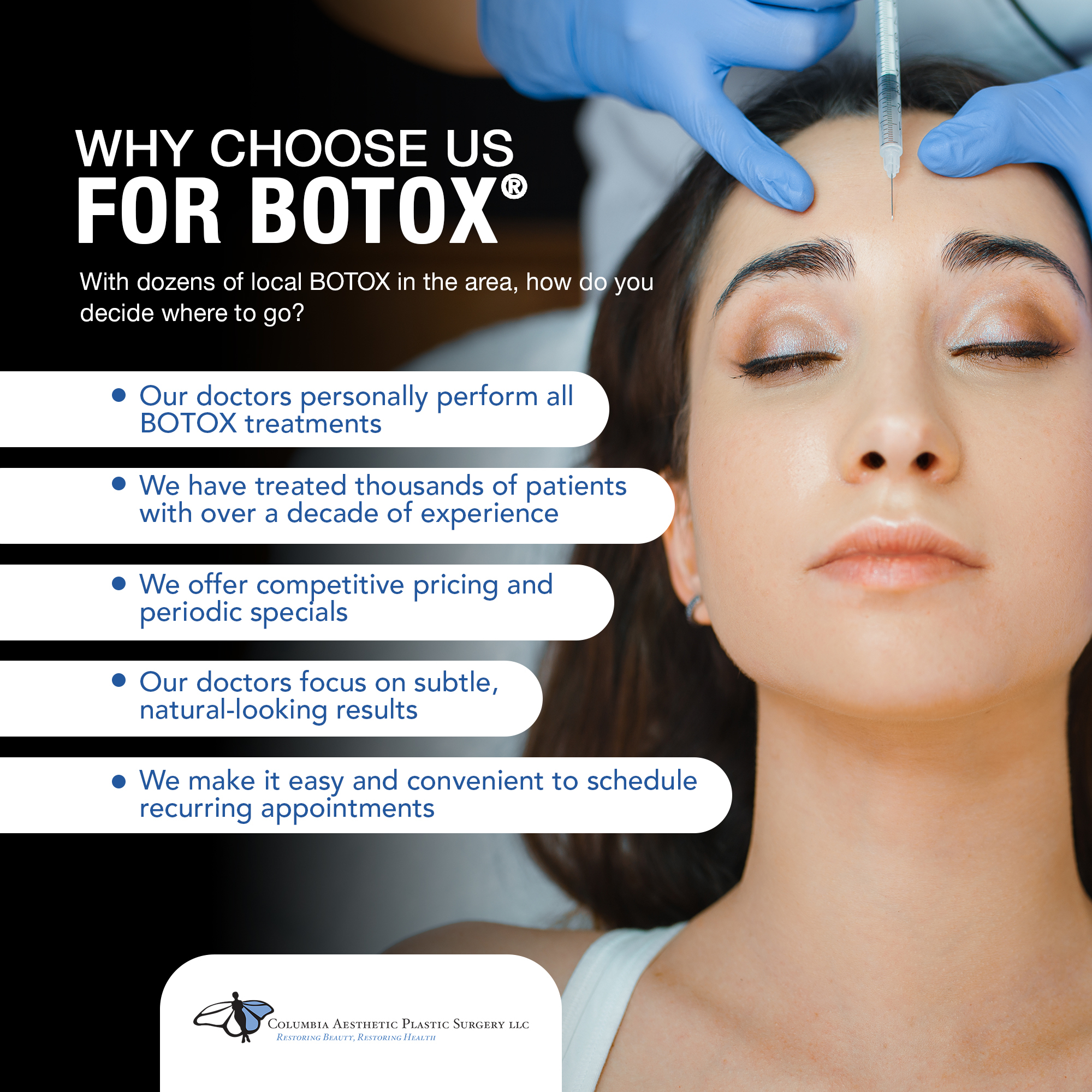 Why Choose Us for BOTOX infographic