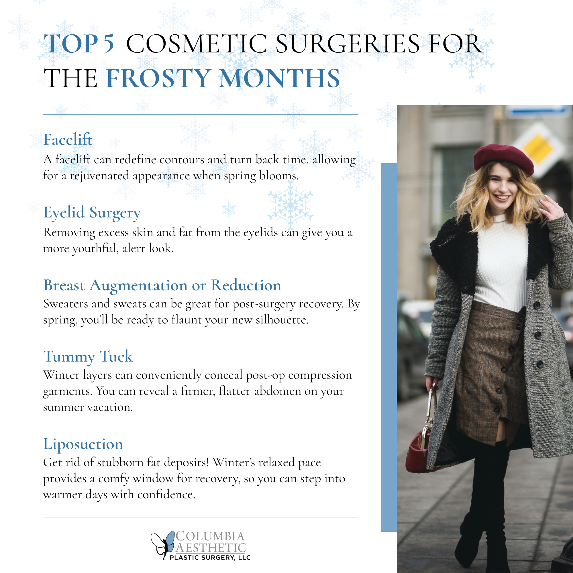 TOP 5 COSMETIC SURGERIES FOR THE FROSTY MONTHS